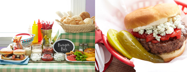 Make your BBQ interactive and twice the fun with this delightful burger station. Guests won't even know they're working when they step up to this fun take on a food station.