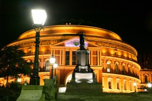 Royal Albert Hall at night
